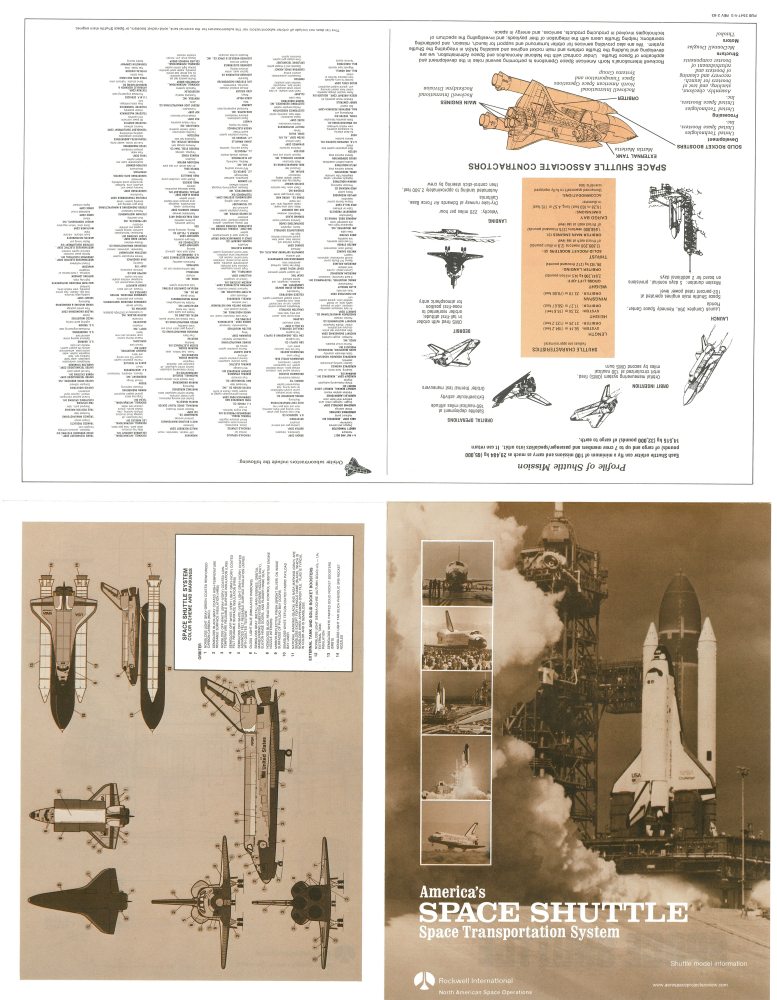DOCUMENT POSTER ROCKWELL INTERNATIONAL SPACE SHUTTLE SPACE TRANSPORTATION SYSTEM 